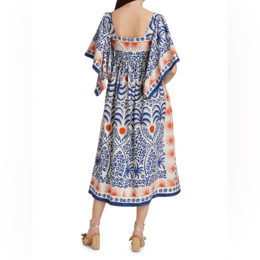 FARM RIO Afternoon Breeze Caftan Midi-Dress with Pockets - Picture 2 of 13